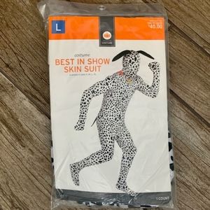 Best In Show Dalmatian Skin Suit Costume Spot Mens Large NEW NWT